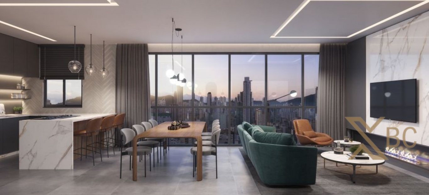 Apartamento em construção à venda com 03 suítes e 03 vagas de garagem no Centro em Balneário Camboriú.