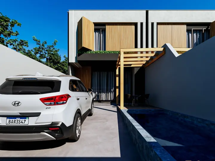 Casa alto padrão à venda com 03 suítes e 02 vagas de garagem em Camboriú.